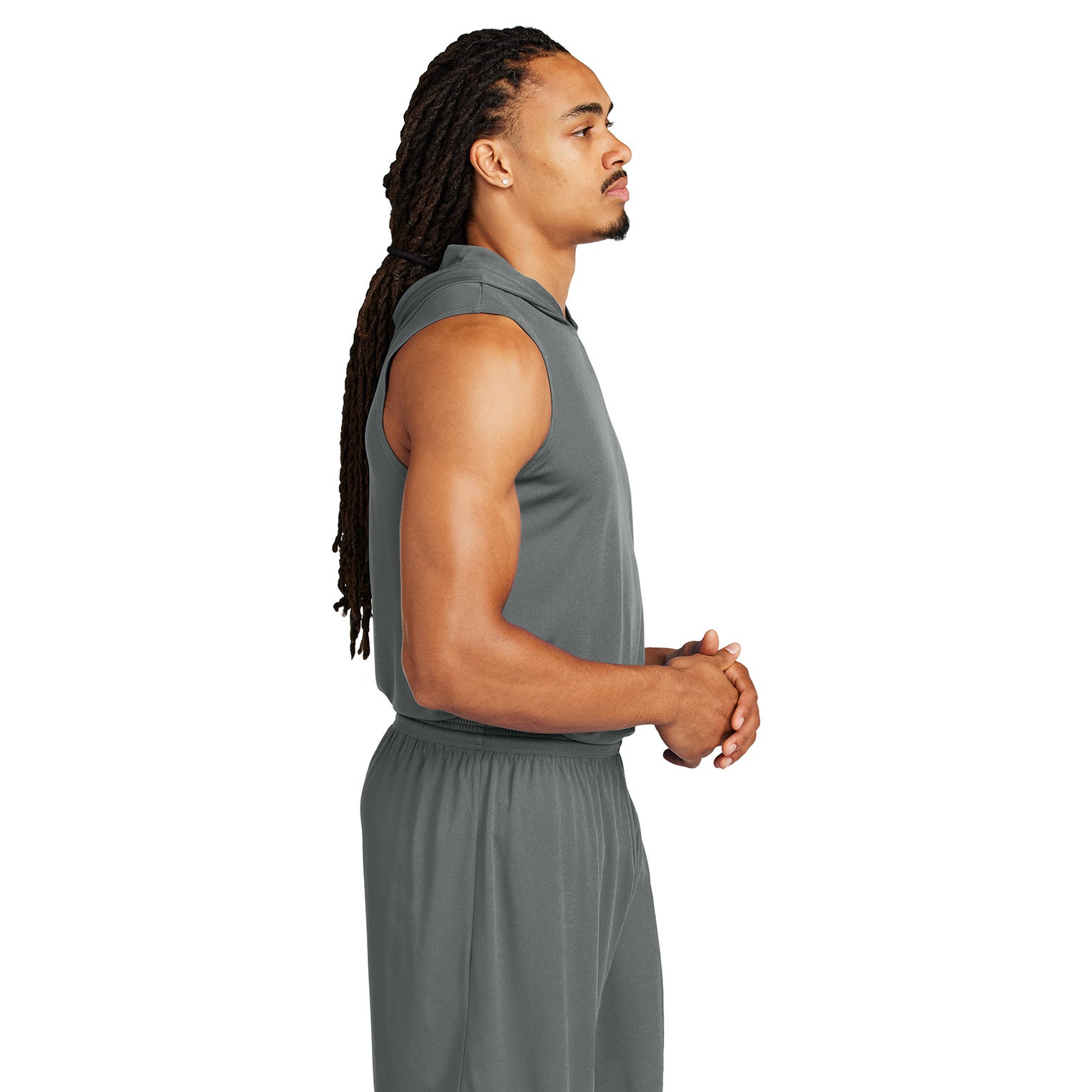 K Shield Warrior Sleeveless Hoodie - Iron Grey