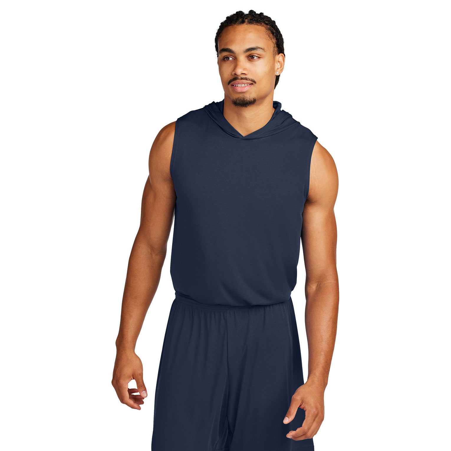 K Shield Warrior Sleeveless Hoodie - Navy