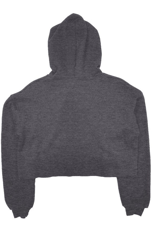 Womens crop hoodie final -Heather Grey