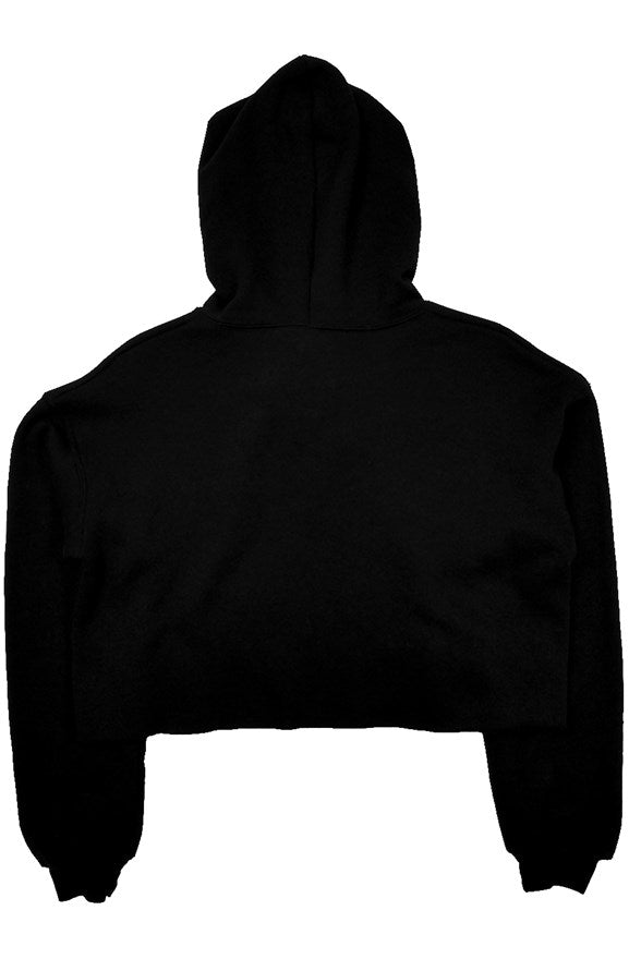 Womens crop hoodie final - black