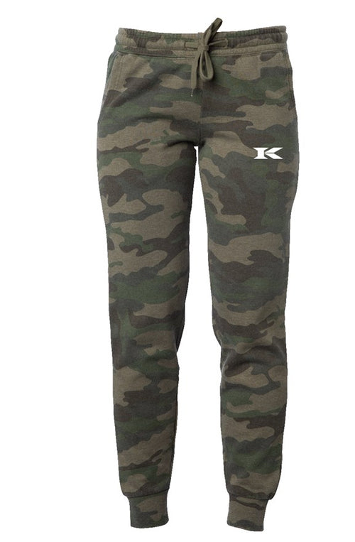 Womens K Shield Soldier Camo Sweatpants - Forest
