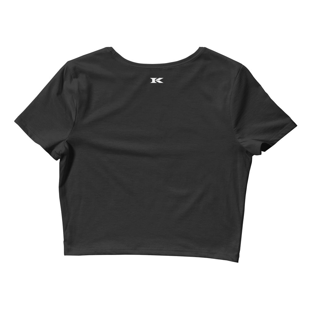 KI Classic Crop Tee - Carbon Black / White