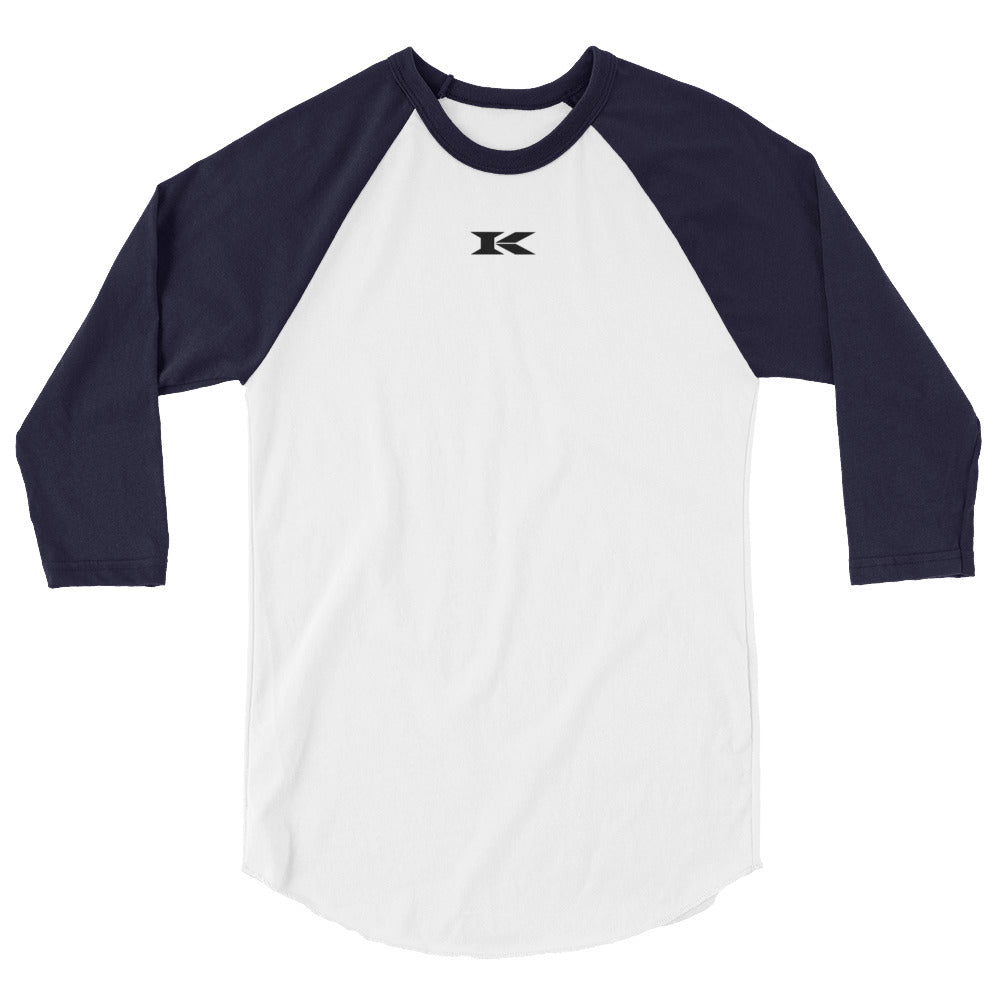 K Shield 3/4 Sleeve Raglan Shirt - Navy White